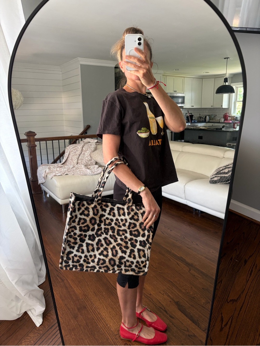 H&M Leopard Print Tote in Brown and Black - Picture 5 of 6